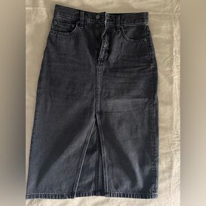 Denim Forum midi denim skirt.